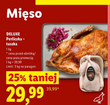 Perliczka tuszka Deluxe promocja w Lidl