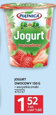 Jogurt owocowy truskawkowy wszystkie smaki promocja w Selgros