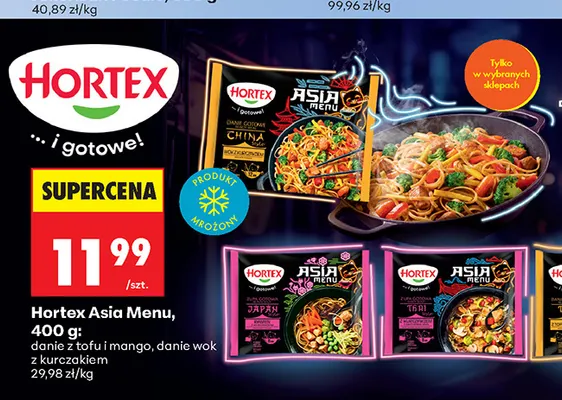 Hortex Asia Menu danie wok z kurczakiem promocja w Biedronka
