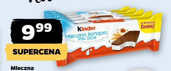 Mleczna kanapka Kinder 5-pak promocja w Netto
