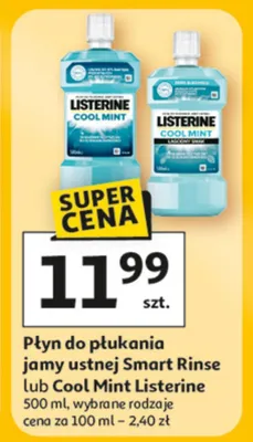 Płyn do płukania jamy ustnej Smart Rinse lub Cool Mint promocja w Auchan