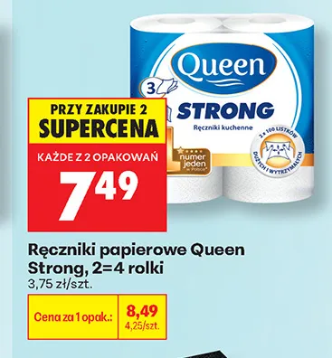 Ręczniki papierowe Queen Strong promocja w Biedronka