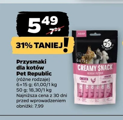 Przysmaki dla kotów Pet Republic promocja w Netto