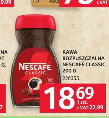 Kawa rozpuszczalna Nescafé Classic promocja w Selgros