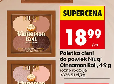 Paletka cieni do powiek Niuqi Cinnamon Roll promocja w Biedronka
