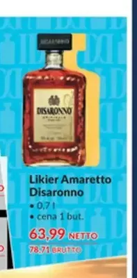 Likier Amaretto Disaronno promocja w Makro