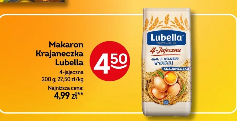 Makaron 4-jajeczna krajaneczka promocja w Żabka