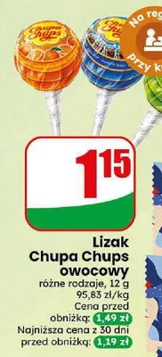 Lizak Chupa Chups owocowy promocja w Dino