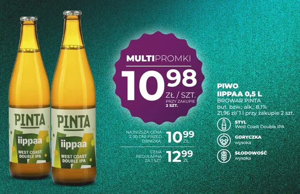 Piwo Iippaa Pinta promocja w Duży Ben