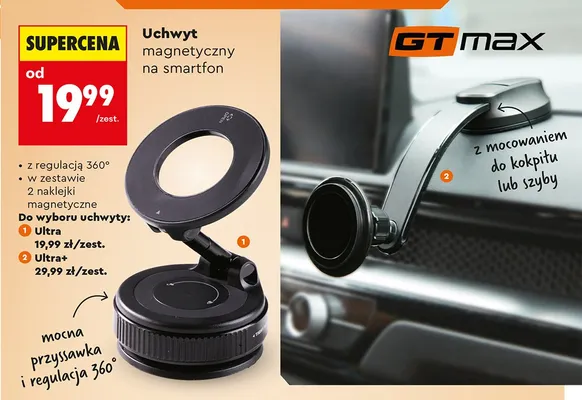 Uchwyt magnetyczny na smartfon promocja w Biedronka