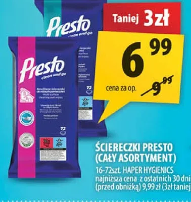 Ściereczki Presto promocja w Arhelan