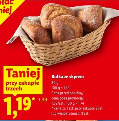 Bułka ze skyrem promocja w Lidl