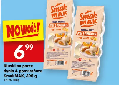 Kluski na parze dynia & pomarańcza SmakMAK promocja w Twój Market