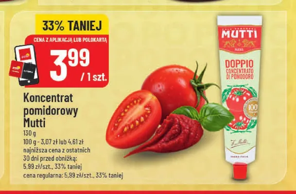 Koncentrat pomidorowy Mutti promocja w POLOmarket