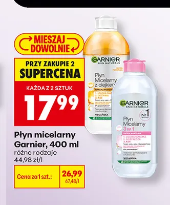 Płyn micelarny Garnier promocja w Biedronka
