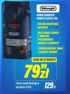 Kawa ziarnista Kimbo Espresso Classic promocja w RTV EURO AGD