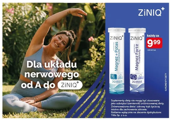 Suplement diety Magnez Forte + witamina B6 ZiNIQ+ promocja w Ziko Dermo