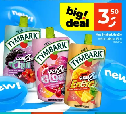 Mus Tymbark GenZie Glow promocja w Dealz