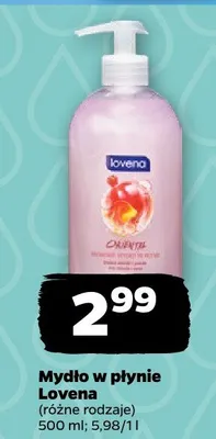 Mydło w płynie Lovena (różne rodzaje) promocja w Netto