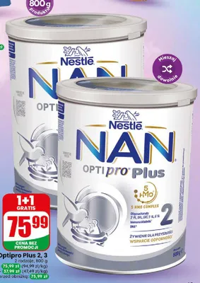 Mleko Nan Optipro Plus 2 Nestlé promocja w Dino