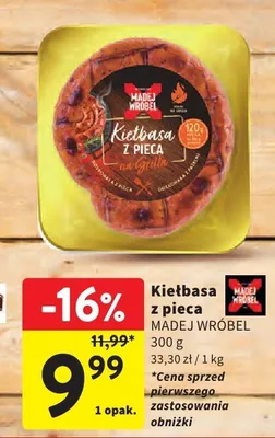 Kiełbasa z pieca Madej Wróbel promocja w Intermarche