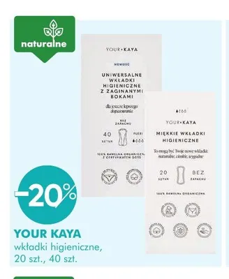 Wkładki higieniczne Your Kaya 40-pak promocja w Super-Pharm