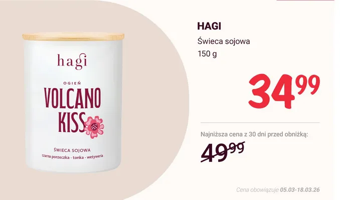 Świeca sojowa promocja w Rossmann