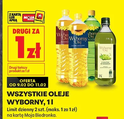 Wszystkie oleje Wyborny promocja w Biedronka