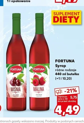 Syrop Malina Fortuna promocja w Kaufland