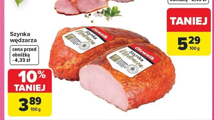 Szynka wędzarza Olewnik promocja w Carrefour