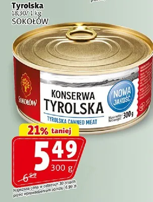 Konserwa Tyrolska Sokołów promocja w Prim Market