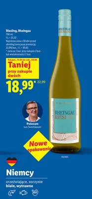 Wino Riesling Rheingau promocja w Lidl