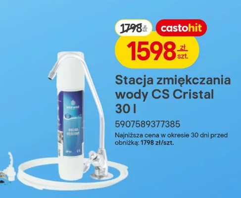 Stacja zmiękczania wody CS Cristal 30 l promocja w Castorama