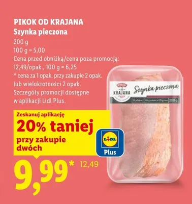 Szynka pieczona Pikok Od Krajana promocja w Lidl