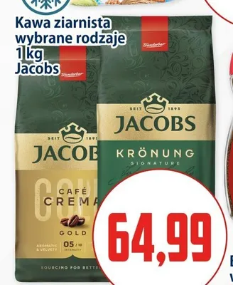 Kawa ziarnista Jacobs Crema promocja w Kupiec