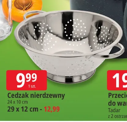 Cedzak nierdzewny 29x12 cm promocja w Leclerc