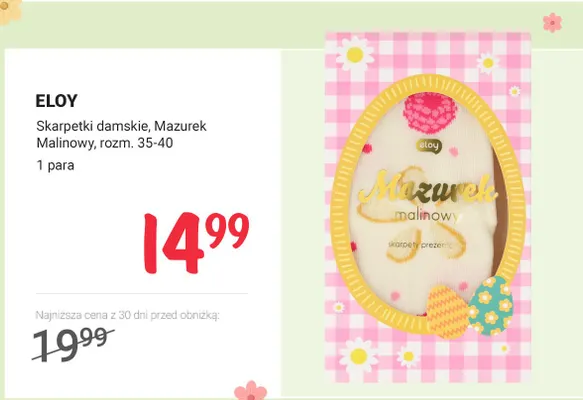 Skarpetki damskie, Mazurek Malinowy, rozm. 35-40 promocja w Rossmann