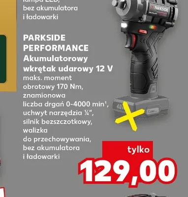 Akumulatorowy wkrętak udarowy Parkside Performance promocja w Kaufland