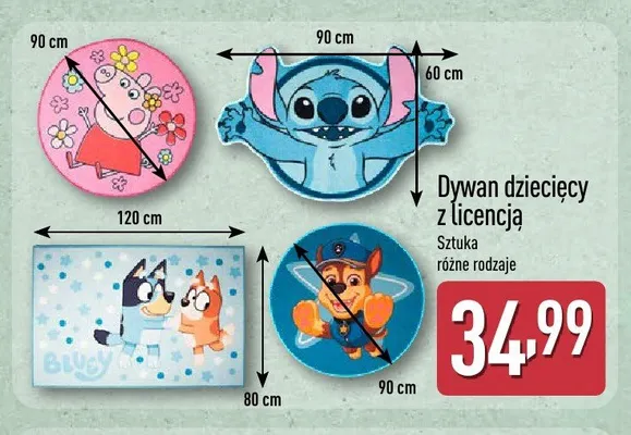 Dywan dziecięcy z licencją promocja w Aldi