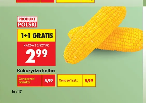 Kukurydza kolba promocja w Biedronka