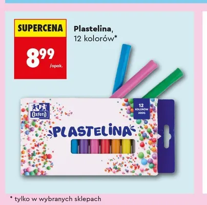 Plastelina Oxford 12 kolorów promocja w Biedronka
