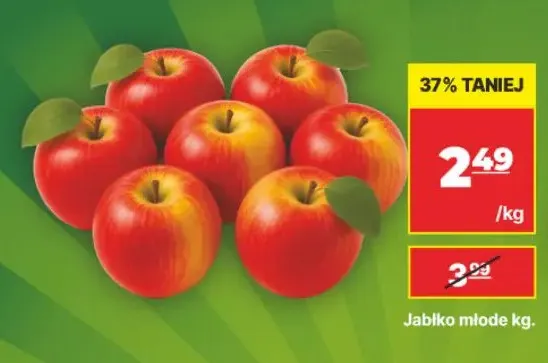 Jabłka młode promocja w API Market