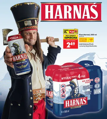 Piwo Harnaś promocja w Biedronka