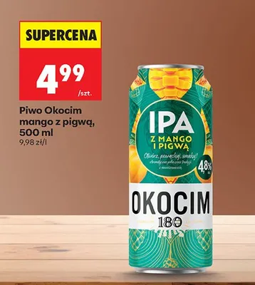 Piwo Okocim IPA z mango i pigwą promocja w Biedronka