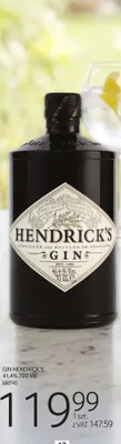 Gin Hendrick's 41,4% promocja w Selgros