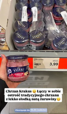 Chrzan z żurawiną promocja w Aldi