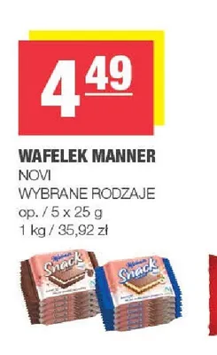 Wafelek Manner Novi 5-pak promocja w SPAR