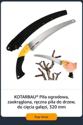 Piła ogrodowa ręczna Kotarbau zaokrąglona 320 mm promocja w Amazon