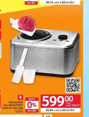 Urządzenie do lodów Profi Cook PC-ICM 1268 promocja w Selgros