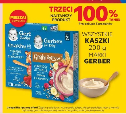 Kaszka mleczna Gerber Grain & Grow banan malina promocja w Kaufland